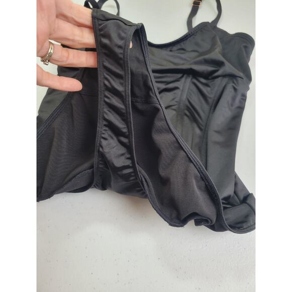 Sofia Vergara Wire Free Corset Bodysuit Intimates Black One Piece Size Large - Picture 3 of 8